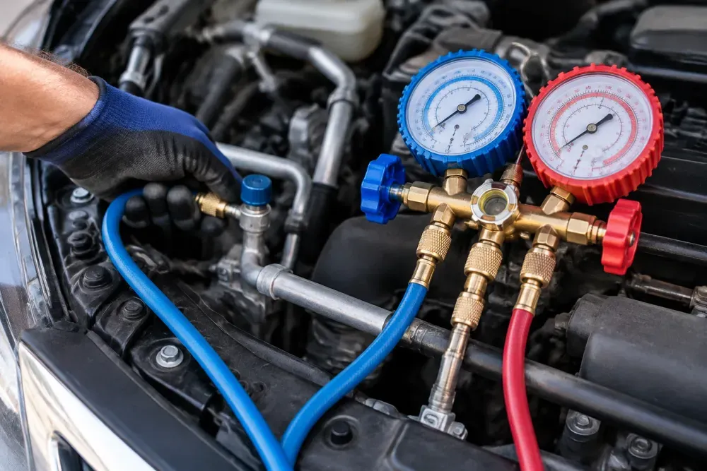 AC Refills at On Point Auto Body, Valley Glen, CA